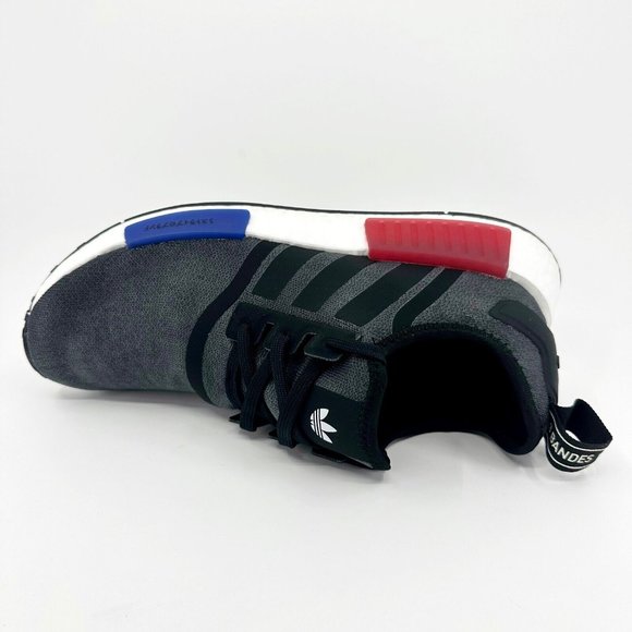 Adidas Originals NMD R1 Core Black Blue Red Mens Running Sneakers HQ4452 - Picture 4 of 6